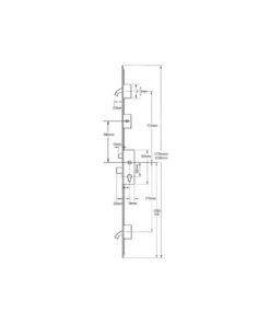 Alternative view of Cobra Latch Deadbolt 2 Hooks Split Spindle Multipoint Door Lock - with Entryguard Facility