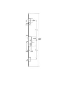 Alternative view of Cobra Latch Deadbolt 2 Hooks Multipoint Door Lock - 20mm Faceplate