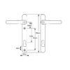 Invincible Surefire Lever Lever UPVC Multipoint Door Handles - 92mm PZ 122mm Screw Centres 4 Sterling Forge Hardware