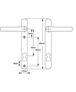 Alternative view of Invincible Surefire Lever Lever UPVC Multipoint Door Handles - 92mm PZ 122mm Screw Centres