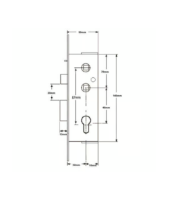 Alternative view of Gibbons Monalock Copy Gearbox With Snib For Aluminium Doors - Lift Lever or Double Spindle
