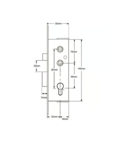 Alternative view of Gibbons Monalock Copy Multipoint Gearbox Without Snib For UPVC Doors - Lift Lever or Double Spindle