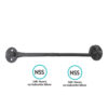 Malleable Cast Cabin Hook - Prepack Epoxy Black and Galvorite Silver Finish with Different Sizes Each