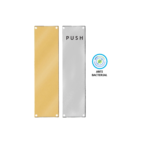 Stainless Steel Finger Plate - Push 300 X 75mm With Multiple Finish Each