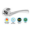 Stirling Round Rose Latch To En1906 (Part 3) - 114mm x 52mm Set - Available in Multiple Finishes