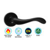 Pembroke Round Lever On Rose - 52mm Set - Available in Multiple Finishes
