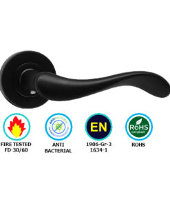 Pembroke Round Lever On Rose - 52mm Set - Available in Multiple Finishes