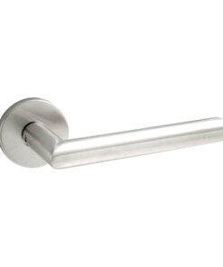 Stainless Steel Round Rose Latch - Mitred En / Fd Satin Stainless Set