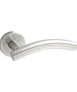 Stainless Steel Round Rose Latch - Arched En /Fd Satin Stainless Set