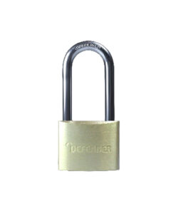 Squire Padlock Defender Long Shackle Dfbp4/2.5 40mm Brass Each