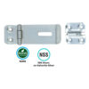 Safety Hasp and Staple And Weatherproof 40mm Padlock 150mm Epoxy Black