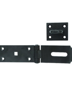 Medium Hasp & Staple 200mm Epoxy Black Each