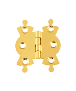 Butterfly Fancy Cabinet Hinge - Pair 51mm Electro Brass Pair