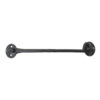 Premium Cabin Hook C/W Fixings 200mm Ebony Black