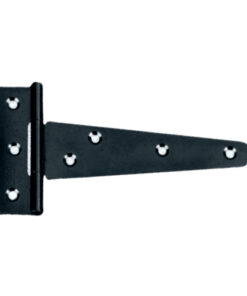 Premium Scotch Tee Hinge C/W Fixings - Pair 600mm Ebony Black