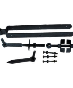Premium Adjustable Field Gate Set C/W Fixings - Set 600mm Ebony Black