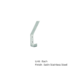 Stainless Steel Strip Pattern Hat And Coat Hook 56mm Satin Stainless Each