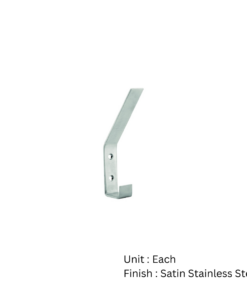 Stainless Steel Strip Pattern Hat And Coat Hook 56mm Satin Stainless Each