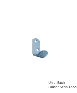 Aluminium Wardrobe Hook 51mm Satin Anodised Each