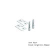 Hinge Bolt - Pack Of 2 - Prepack Bright Zinc Plated Each