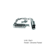 Locking Door Chain Chrome Plated Each