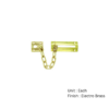 Steel Door Chain 100mm Electro Brass and Chrome Plated Finish Each