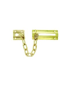 Steel Door Chain 100mm Electro Brass and Chrome Plated Finish Each