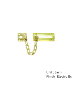 Steel Door Chain 100mm Electro Brass and Chrome Plated Finish Each