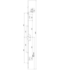 Alternative view of Z-TS Latch Deadbolt 4 Rollers Flat 16mm Faceplate Multipoint Door Lock - Key Wind