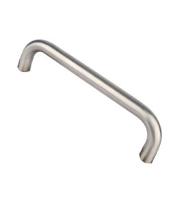 Stainless Steel Round Bar Pull Handle - Brass Insert Satin Stainless with Multiple Sizes Each