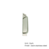 Stainless Steel Pull Handle On Plate - Brass Insert - Pull 225/300 X 19mm Satin Stainless Each