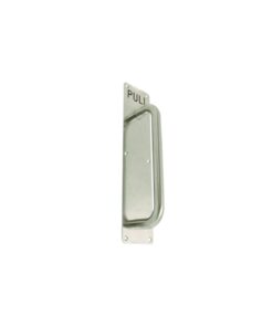 Stainless Steel Pull Handle On Plate - Brass Insert - Pull 225/300 X 19mm Satin Stainless Each