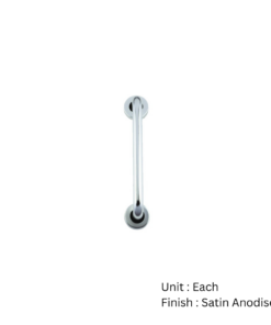 Aluminium Round Bar Pull Handle With Concealed Rose Satin Anodised with Different Sizes Each