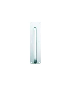 Aluminium Round Bar Pull Handle On Plate - Pull 300 X 19mm Satin Anodised Each