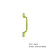 Hot Bed Sash Handle Zinc Alloy 125mm Electro Brass Each