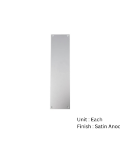 Aluminium Finger Plate - Plain 300 X 76mm Satin Anodised Each