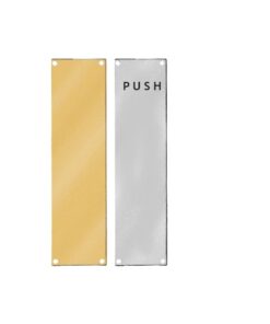 Stainless Steel Finger Plate - Push 300 X 75mm With Multiple Finish Each