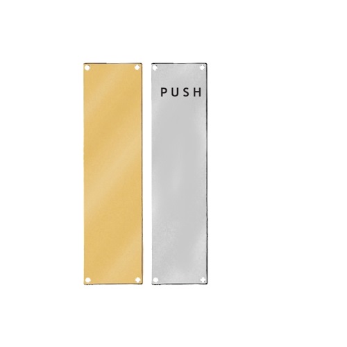 Stainless Steel Finger Plate - Push 300 X 75mm With Multiple Finish Each