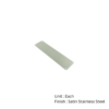 Stainless Steel Finger Plate - Plain - Radius Corners - Push 350 X 75 X 1.5mm Satin Each