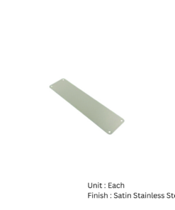 Stainless Steel Finger Plate - Plain - Radius Corners - Push 350 X 75 X 1.5mm Satin Each