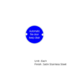 Stainless Steel Circular Sign - Automatic Fire Door Keep Clear 76mm Satin Each