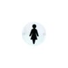 Stainless Steel Circular Sign - Female 76mm Satin Each
