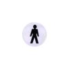 Stainless Steel Circular Sign - Male 76mm Satin Each