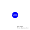 Stainless Steel Circular Sign - Fire Door Keep Clear 76mm Satin Each
