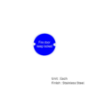 Stainless Steel Circular Sign - Fire Door Keep Locked 76mm Satin Each