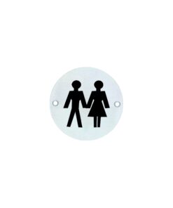 Stainless Steel Circular Sign - Unisex 76mm Satin Each