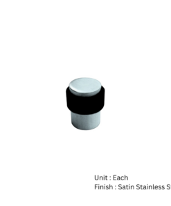 Floor Mounted Stainless Steel Collared Door Stop - Flat 30 X 40mm Satin Each