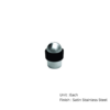 Floor Mounted Stainless Steel Collared Door Stop - Conical 30 X 45mm Satin Each