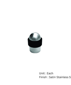 Floor Mounted Stainless Steel Collared Door Stop - Conical 30 X 45mm Satin Each