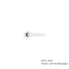 Aluminium Round Rose Latch Round Bar 19mm Satin Anodised Set